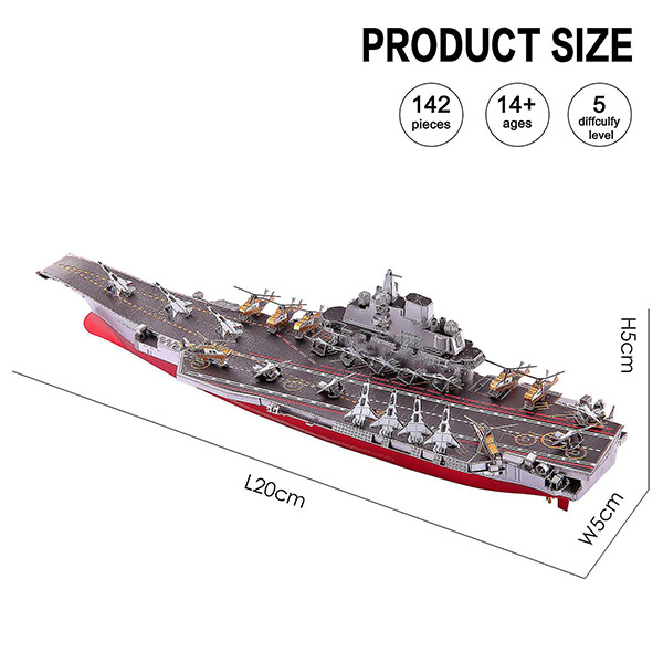 پازل فلزی سه بعدی مدل Aircraft Carrier Liaoning