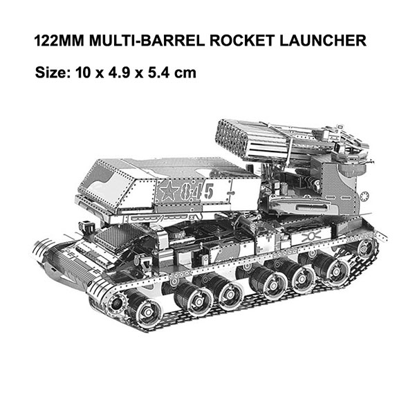 پازل فلزی سه بعدی مدل Multi-Barrel Rocket Launcher
